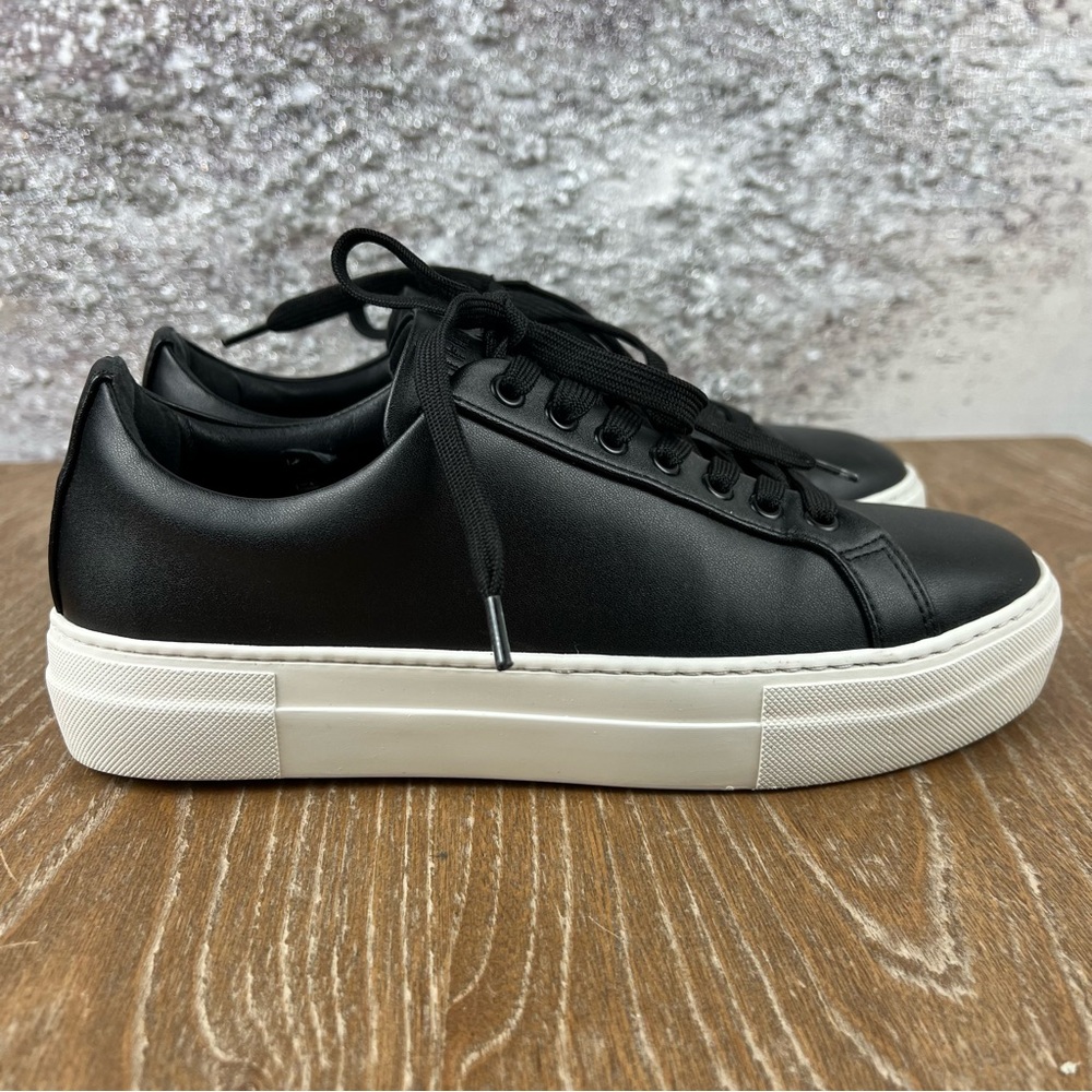 544 Nothing New NOVA black leather sneakers women's size 8.5
